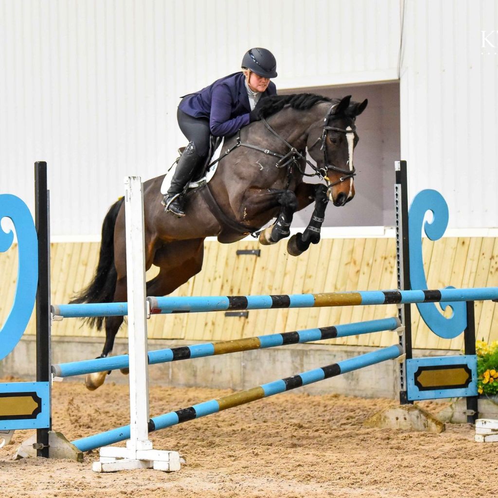 Laura Goodall equestrian horse bridle with AV Edge horse bridle/collar patches in Black (with EF technology, frequencies, not magnets, that may protect against modern technology EMFs and improve health and performance by stimulating the production of adenosine triphosphate/ATP)