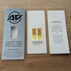 AV Edge EMF Protect Filter for cell phones removed from packaging, showing the sleek, ultra-slim rectangular design with embedded EF Technology for 4G, 5G, and WiFi digital stress modulation.