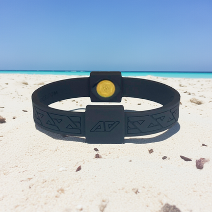 AV Edge LEGEND Wristband with EF Technology Double Disc Bracelet/Wristband with Beneficial Frequencies (not magnets) that May Reduce Interference from Modern Technology EMFs (4G/5G, WiFi, Devices etc.).